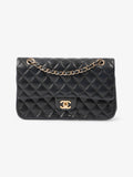 Chanel Classic Double Flap Black Lambskin Leather Medium