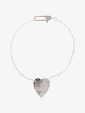 Gucci Trademark Heart Tag Bracelet Silver Silver Sterling 17cm