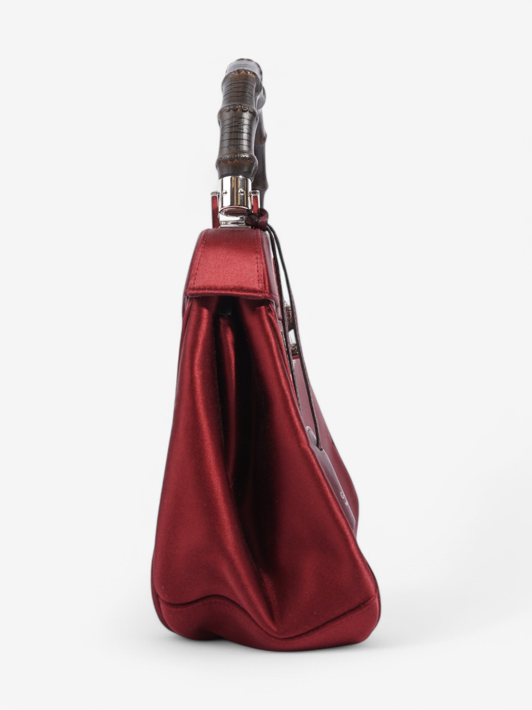 Gucci Bamboo Lady Lock Top Handle Red Velvet