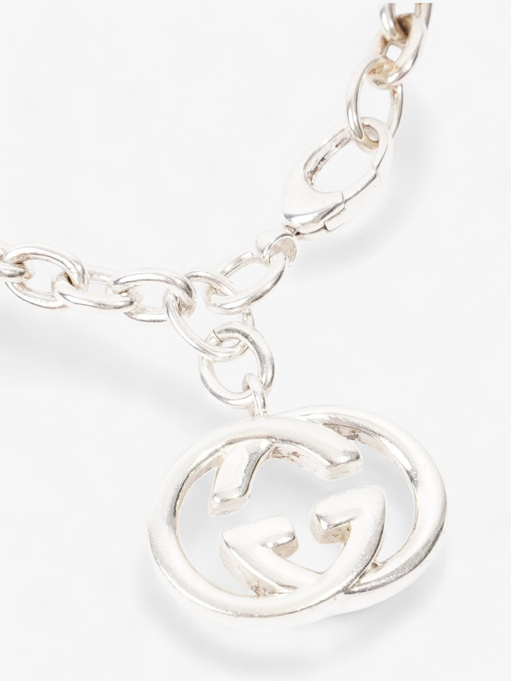 Gucci Interlocking G Chain Bracelet Silver Silver Sterling 17