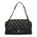 Lambskin Quilted Chanel 3 Accordion Flap Bag Black