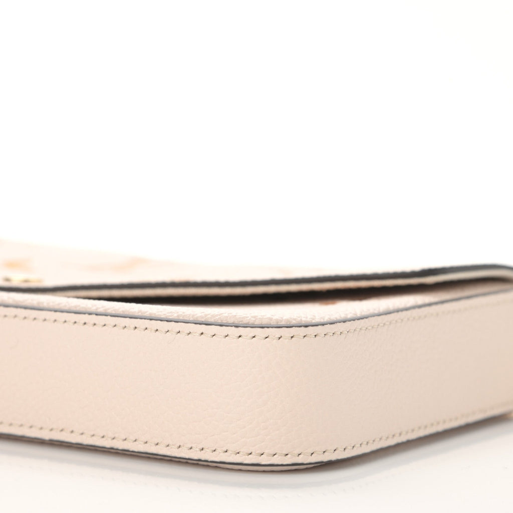 Louis Vuitton Félicie Pochette Chain Wallet - Cream Saffron