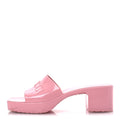 Rubber Gucci Logo Womens Platform 20/60mm Slide Sandals 38 Wild Rose