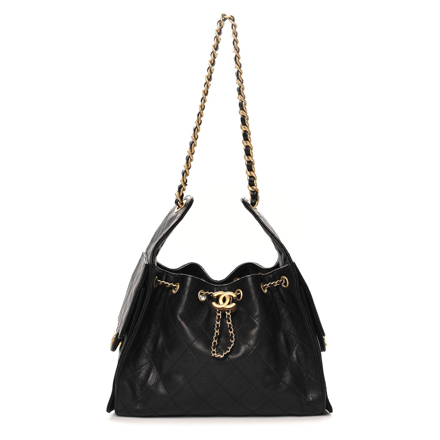 Caviar Quilted Small Chanel 25 Handbag Black