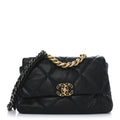 Lambskin Quilted Medium Chanel 19 Flap Black