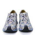 Ultralight Plume Calfskin Monogram Printed Mens Gucci Run Sneakers 9 Beige Blue