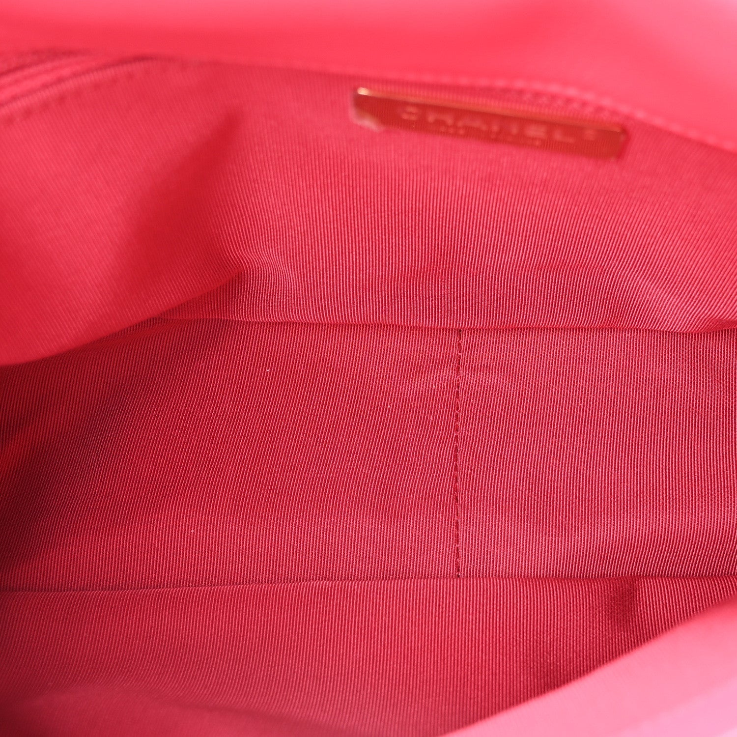 Lambskin Quilted Large Chanel 19 Flap Dark Pink