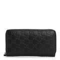 Guccissima Signature Zip Around Wallet Black