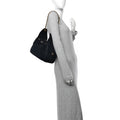 Suede Quilted Small Chanel 25 Handbag Black