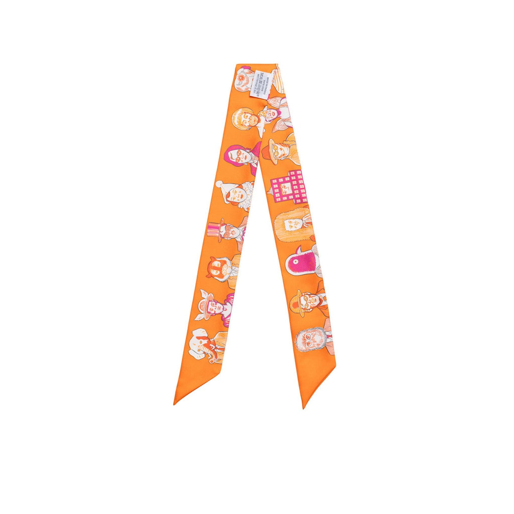 Hermès Twilly Dress Code Orange/Fuchsia/Blanc