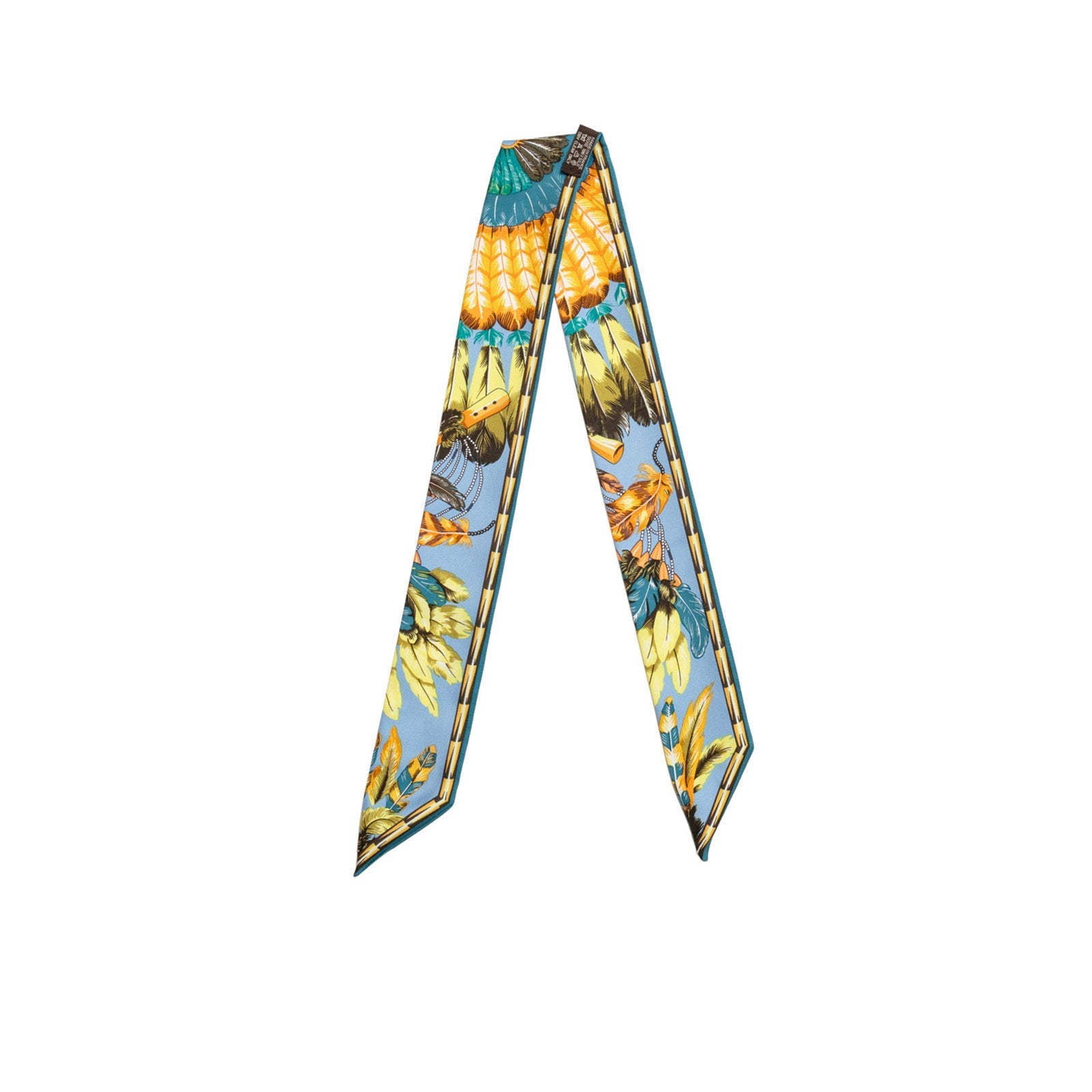 Hermès Twilly Dance Pacific Blue/Jaune/Gold