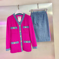 Vintage Chanel 1991 denim series suit