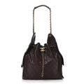 Caviar Quilted Medium Chanel 25 Handbag Dark Brown