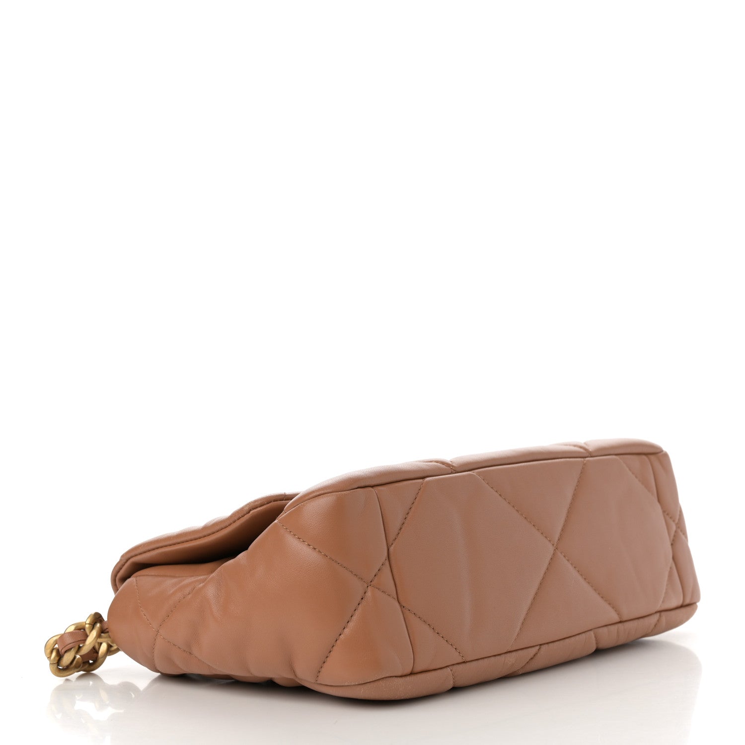 Lambskin Quilted Medium Chanel 19 Flap Brown