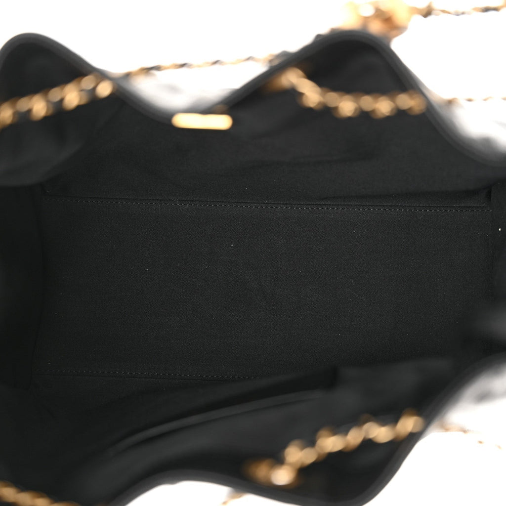 Caviar Quilted Medium Chanel 25 Handbag Black