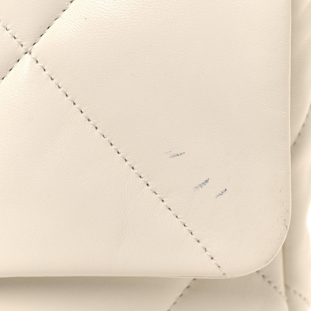 Lambskin Quilted Medium Chanel 19 Flap White