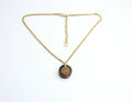 Chanel Vintage 98A Acrylic Dark Brown Camellia Necklace