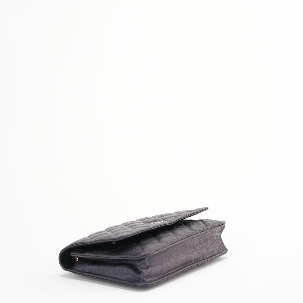 Chanel Black Caviar Wallet on Chain (WOC) Gold Hardware
