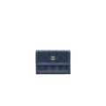 Chanel Flap Wallet Patent Leather Dark Blue Serial 20