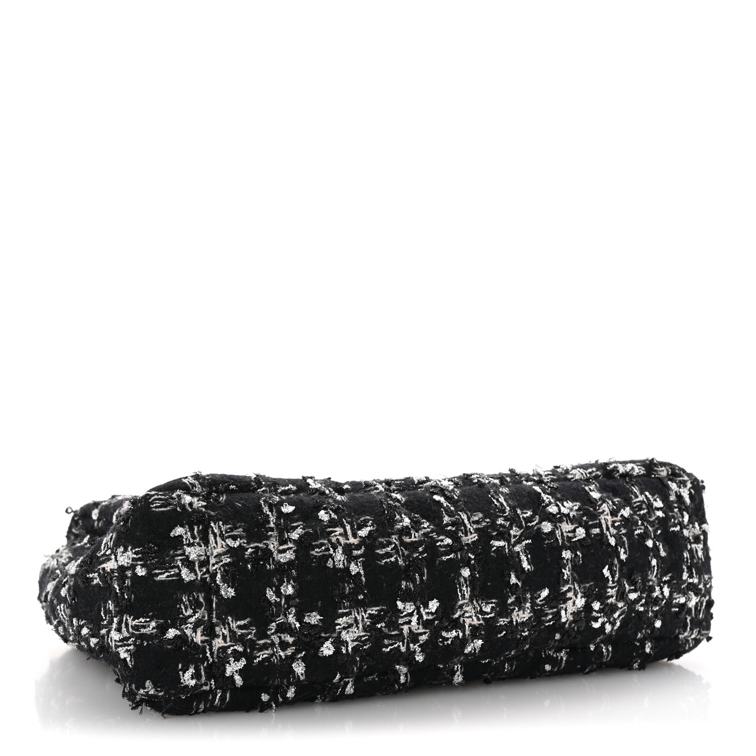 Tweed Quilted Large Chanel 19 Flap Black Silver Ecru