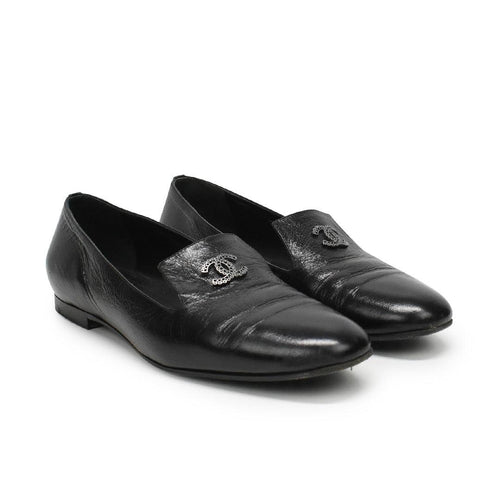 Chanel 'Smoking Slipper' Loafers - Women's 37