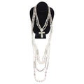 Chanel Pre-Fall 2019 Pearl and Strass Multi-Strand Statement Necklace