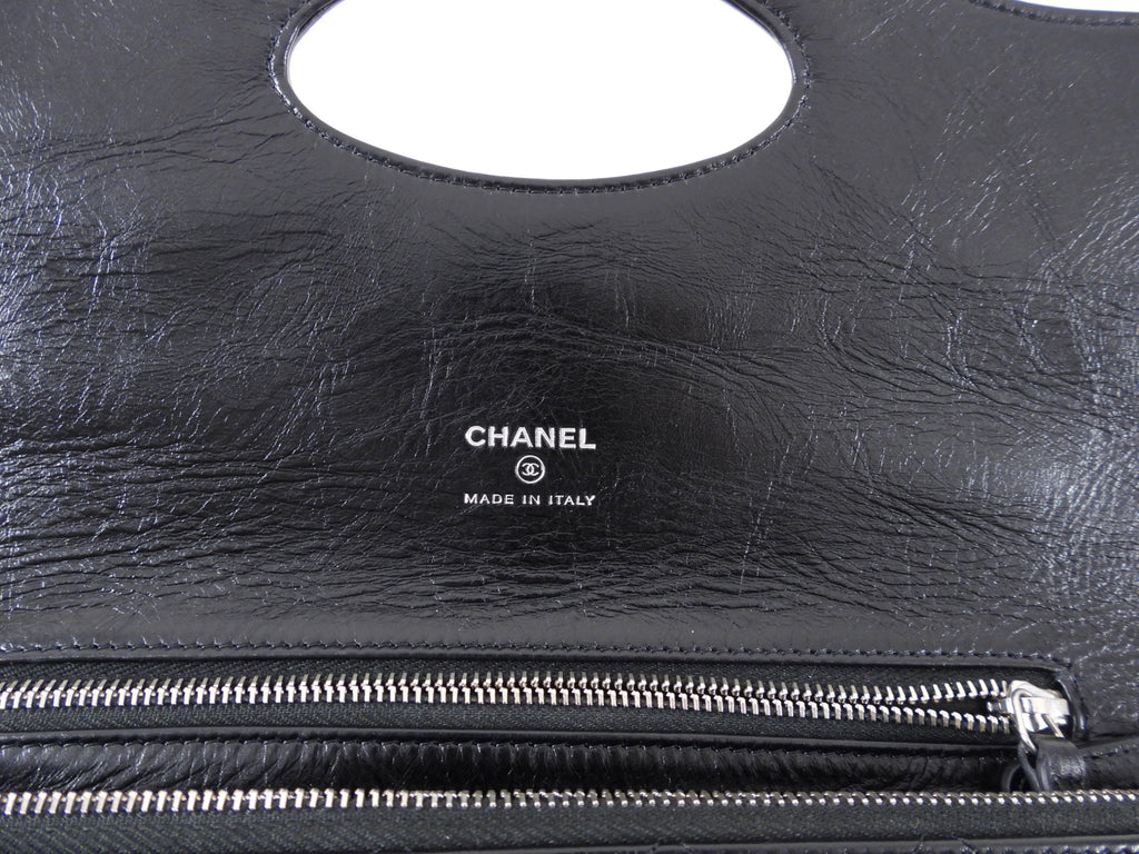 Chanel Small Black and White Quilted  31 Clutch Bag