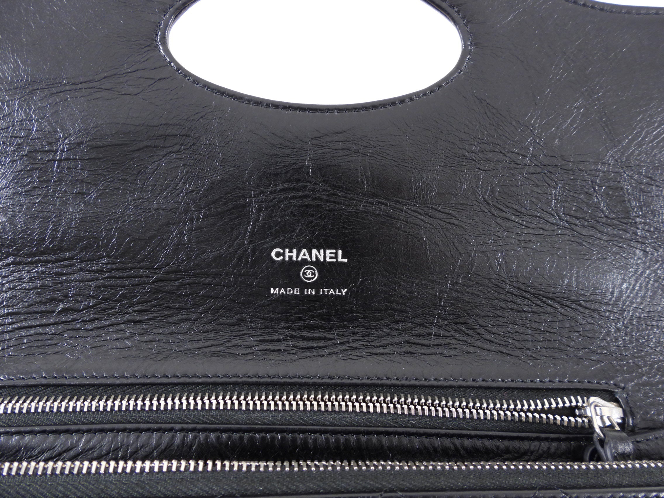 Chanel Small Black and White Quilted  31 Clutch Bag