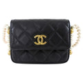 Chanel Black About Pearls Mini  Holder on Strap