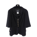 Chanel 07P Black Classic Skirt Suit with Gold CC Buttons - FR40 / 8