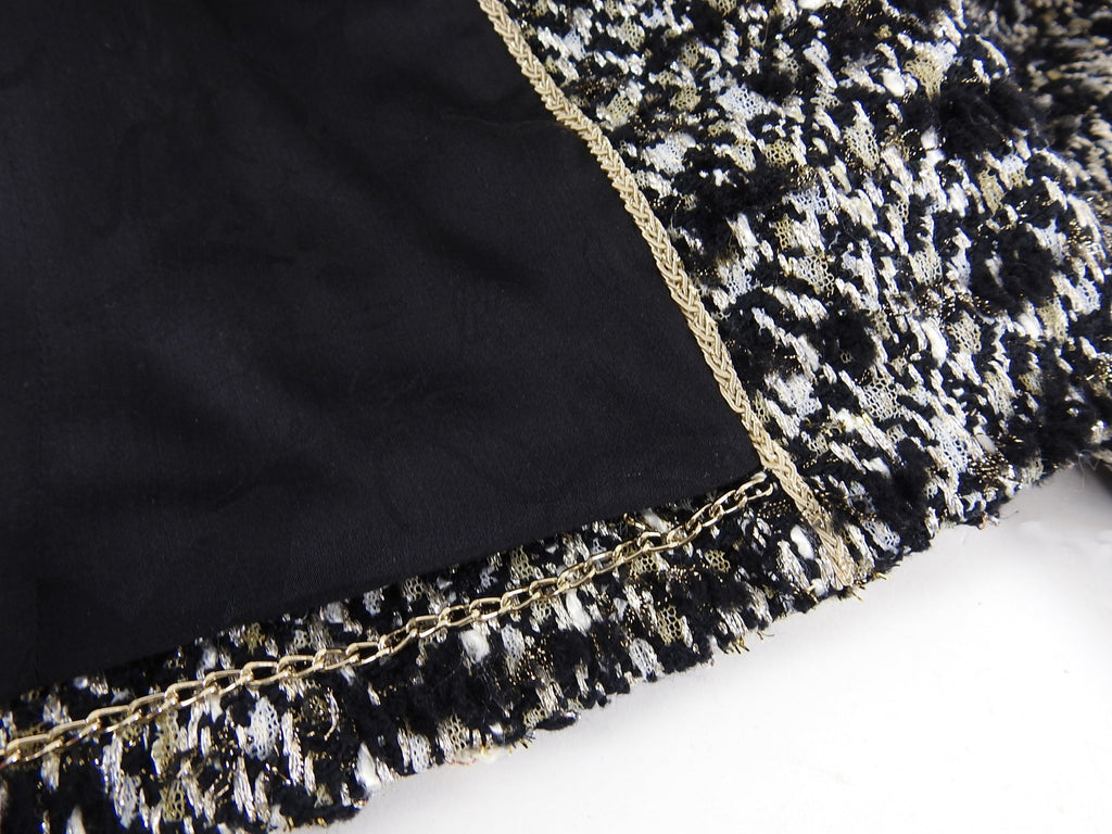 Chanel Pre-Fall 2012 Bombay Runway Gold Tweed Skirt Suit - 38 / 6