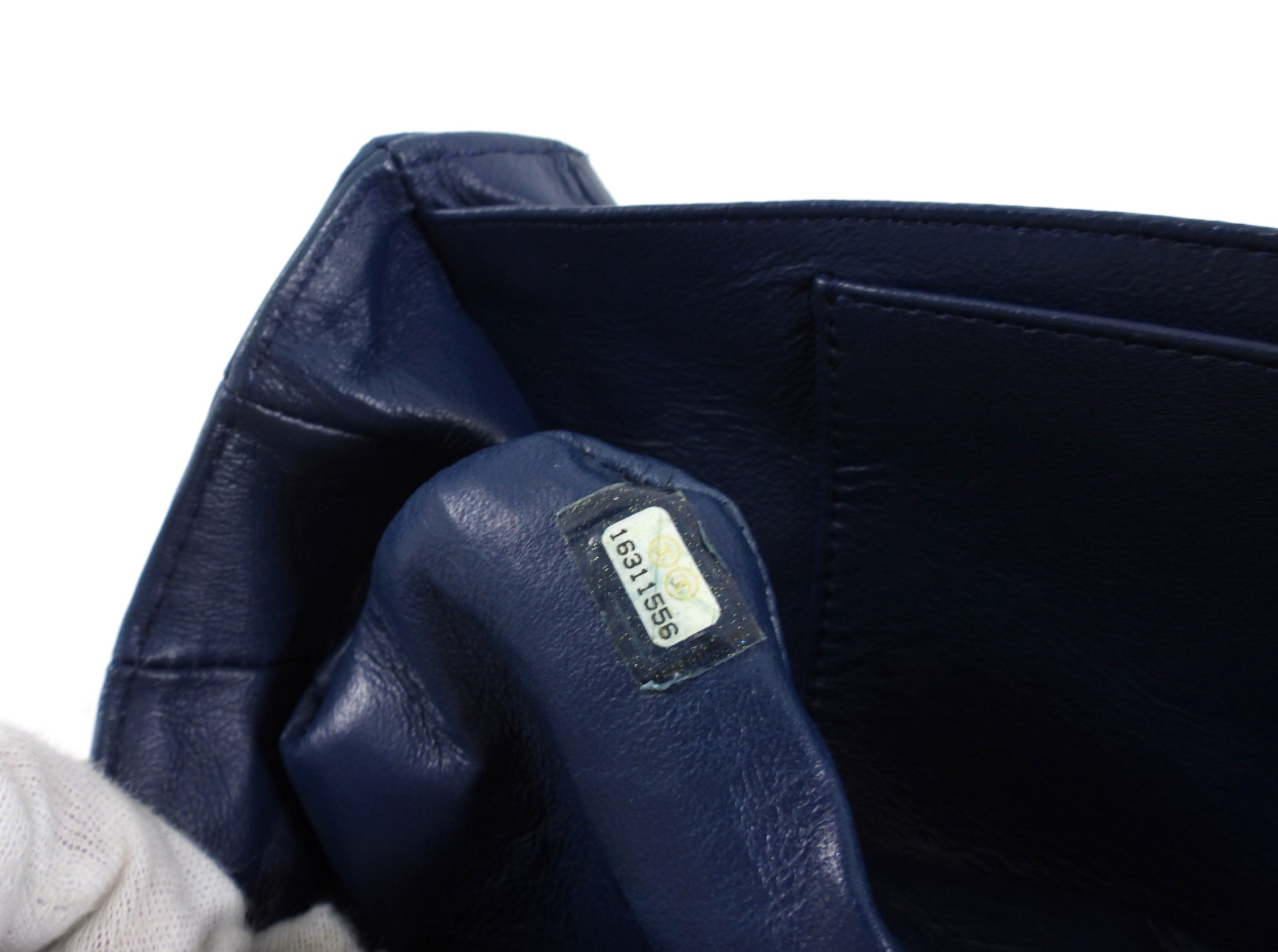 Chanel Navy Blue Quilted Leather Boy Clasp Flap Messenger Bag