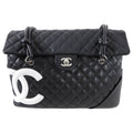 Chanel Black and White Cambon CC Shoulder Flap Bag