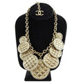 Chanel 2015 Fall Runway Gold Coin Charm Necklace