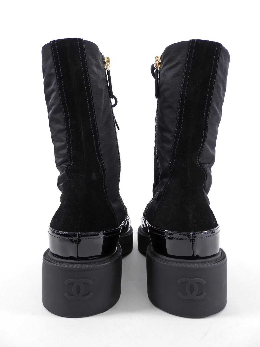 Chanel 2021 Combo Nylon Patent Ankle Boot - 40.5 / 9.5