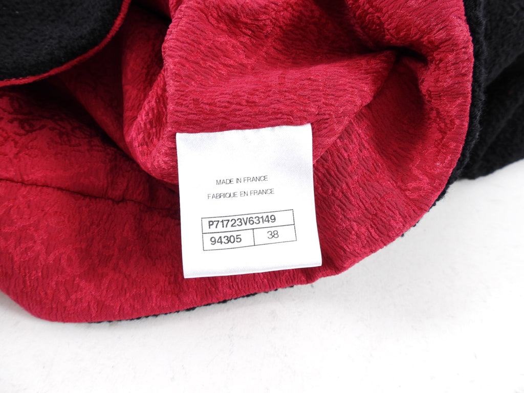 Chanel 21A Black Crop Jacket with Crystal Buttons - FR38 (4/6)