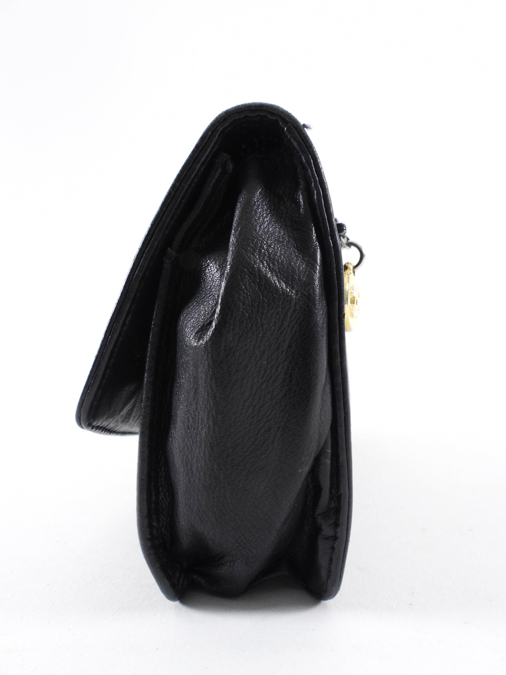 Chanel 1994 Vintage Timeless Classic Black Caviar Leather Wallet / Clutch