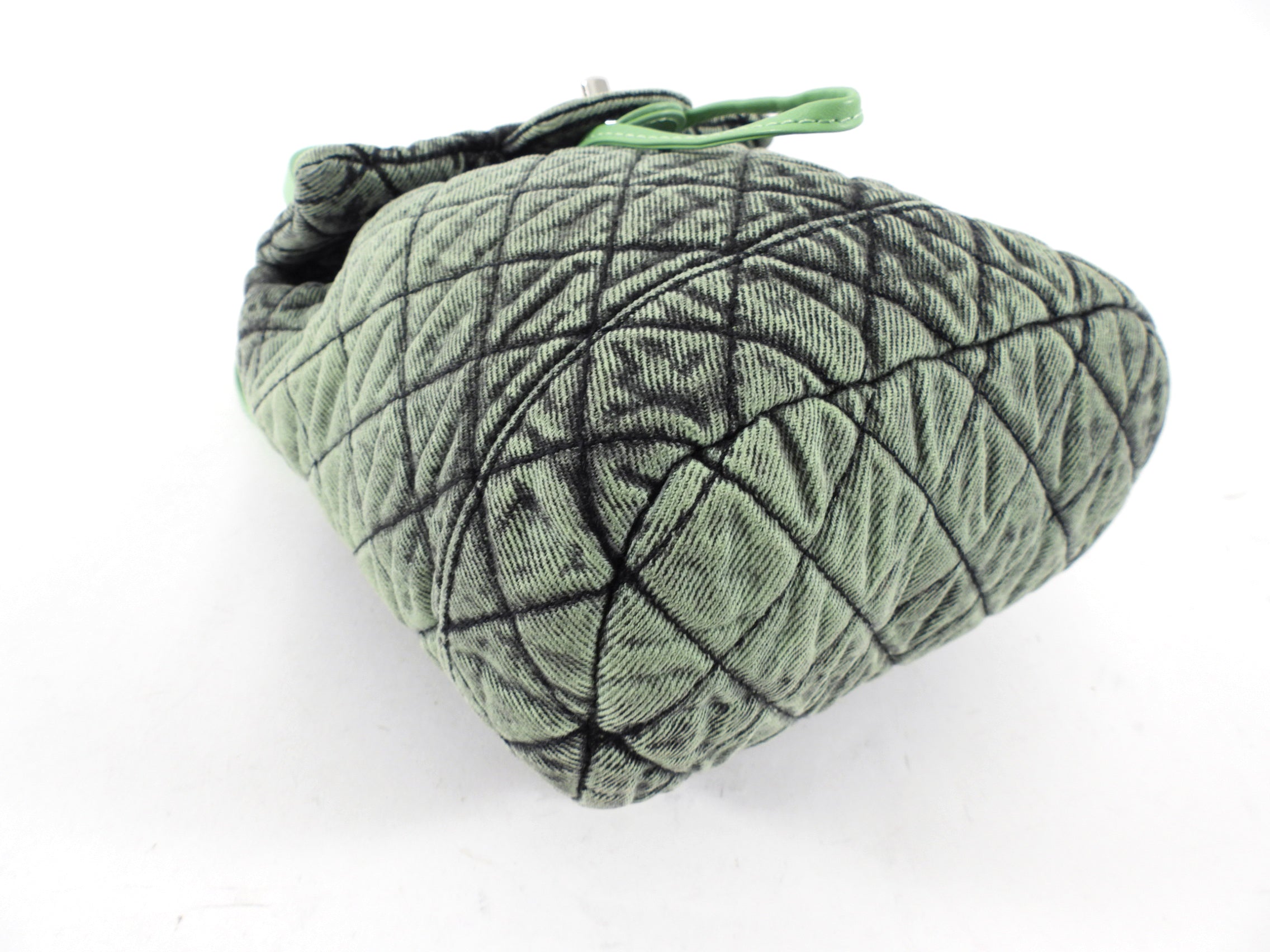 Chanel Denimpression Green Aged Denim Quilted Backpack