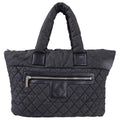 Chanel Grey Denim Quilted Soft Cocoon Tote Bag