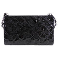 Chanel Black Patent Leather 2006-8 Lucky Symbols Pochette Bag