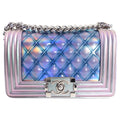 Chanel 18S Lilac Purple Holographic Mermaid Classic Small Boy Flap Bag