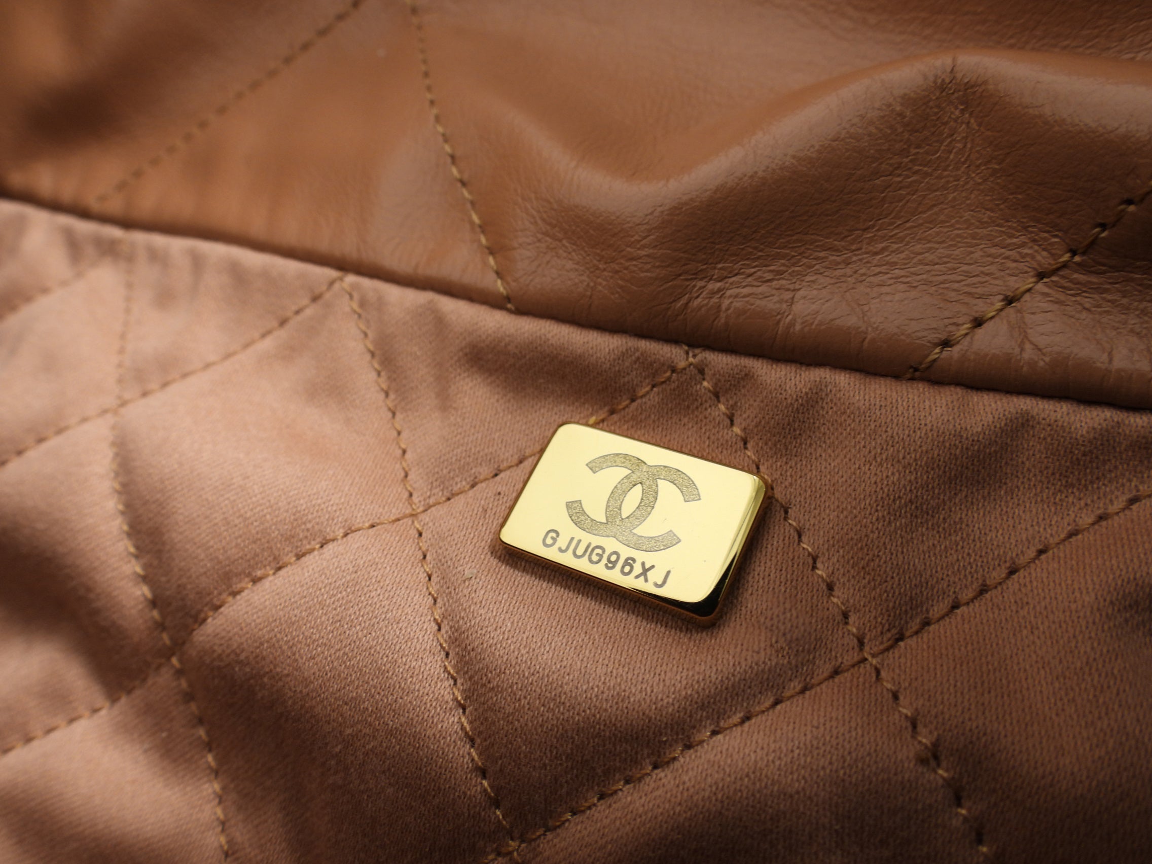 Chanel Medium Drawstring 22 Bag in Caramel and GHW
