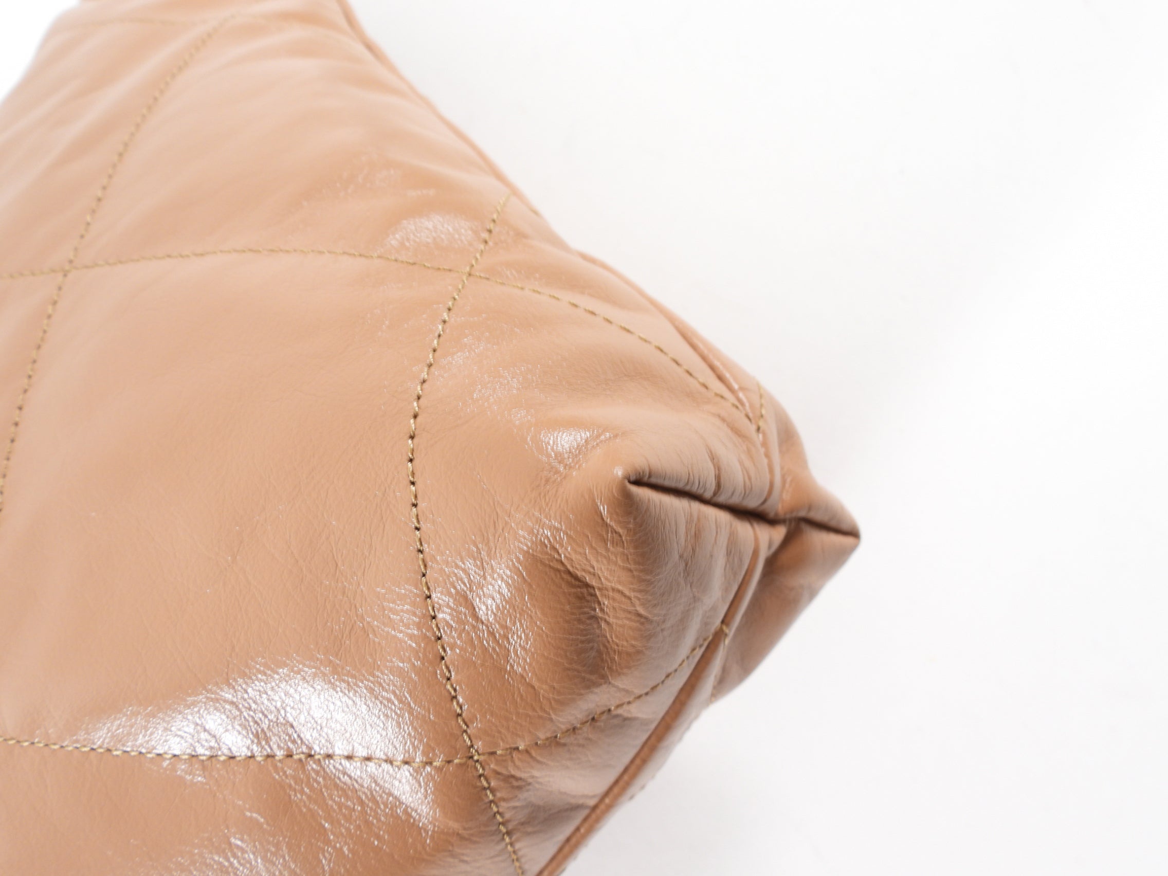Chanel Medium Drawstring 22 Bag in Caramel and GHW