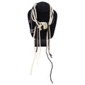 Chanel 14K Black and Pearl Bead Knot Runway Statement Necklace