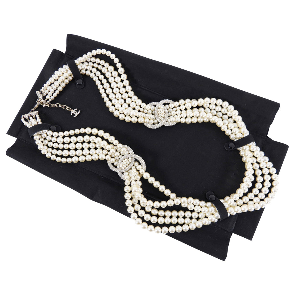Chanel 18B Pearl Large Statement 5-Strand Necklace