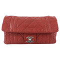 Chanel Vintage 2006 Red Perforated Leather Medium Flap Bag