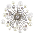 Chanel 17K Starburst Pearl CC Runway Brooch Pin