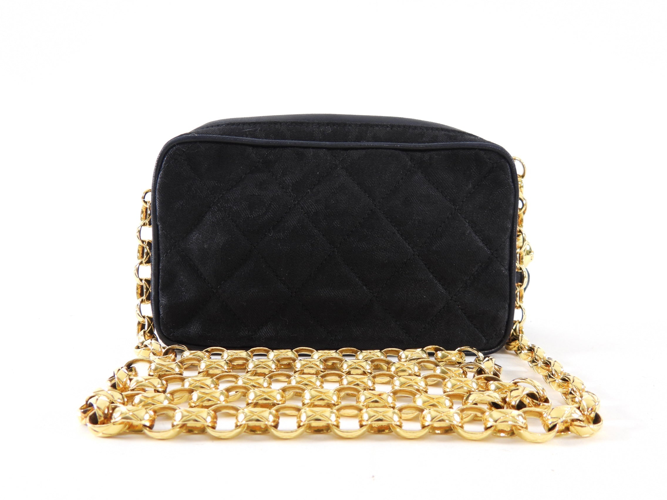Chanel Vintage 1991 Black Mini Tassel Bijoux Camera Bag