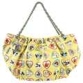 Chanel Yellow Canvas Heart Valentine Small Pochette Bag