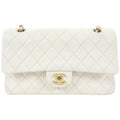 Chanel Vintage 2000 White Medium Classic Double Flap Bag GHW
